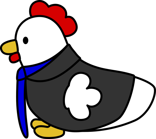 My personal logo (a chicken in a jacket and tie)