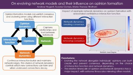 Graphical abstract: On evolving network models and their influence on opinion formation