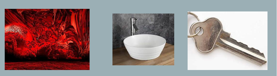 Image of hell, a sink and a key