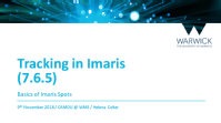 Basic tracking in Imaris