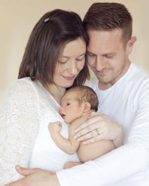 Kayleigh and Matt with baby Blake
