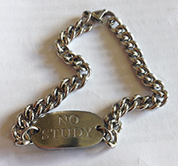 bracelet to be worn by those who choose not to participate in the trial