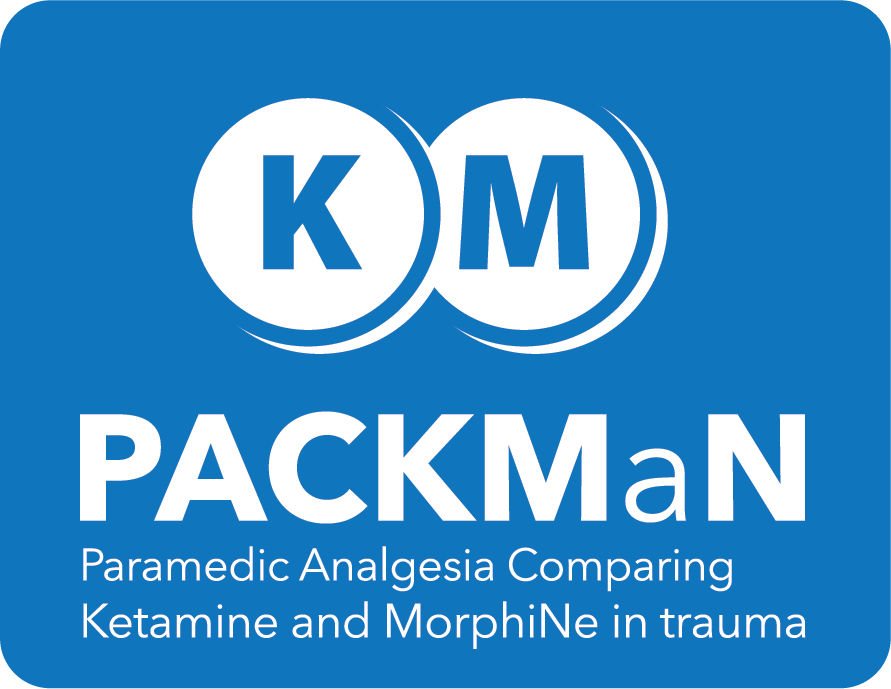 PACKMaN Paramedic Analgesia Comparing Ketamine and Morphine in trauma logo