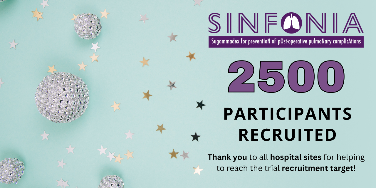 SINFONIA has reached its recruitment target of 2500 participants