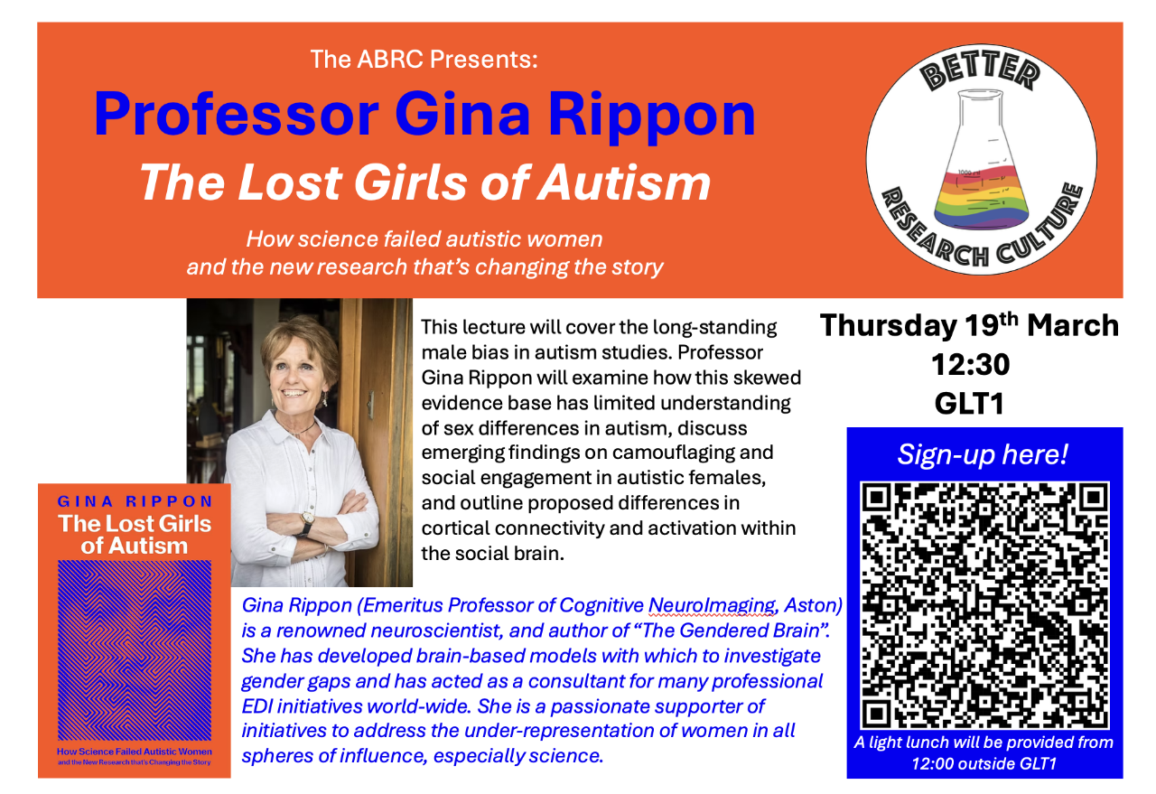Poster for the Seminar from Professor Gina Rippon