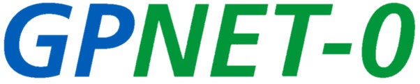 Logo for the GPNET-0 Study. It depicts the acronym GPNET-0 in blue and green text.