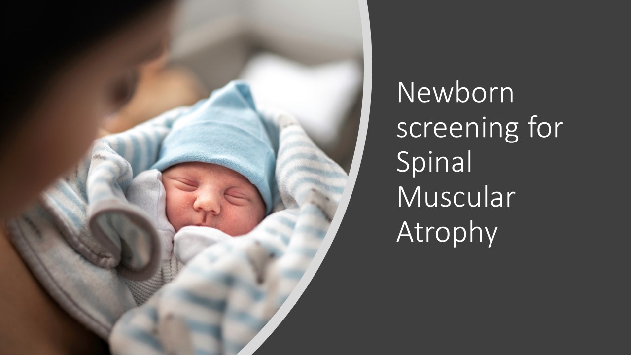 Picture of newborn baby and title of study