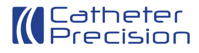 Catheter Precision logo with stylised blue icon and company name in blue text.