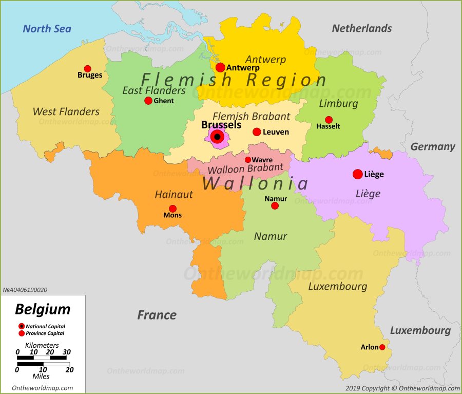 Belgium map