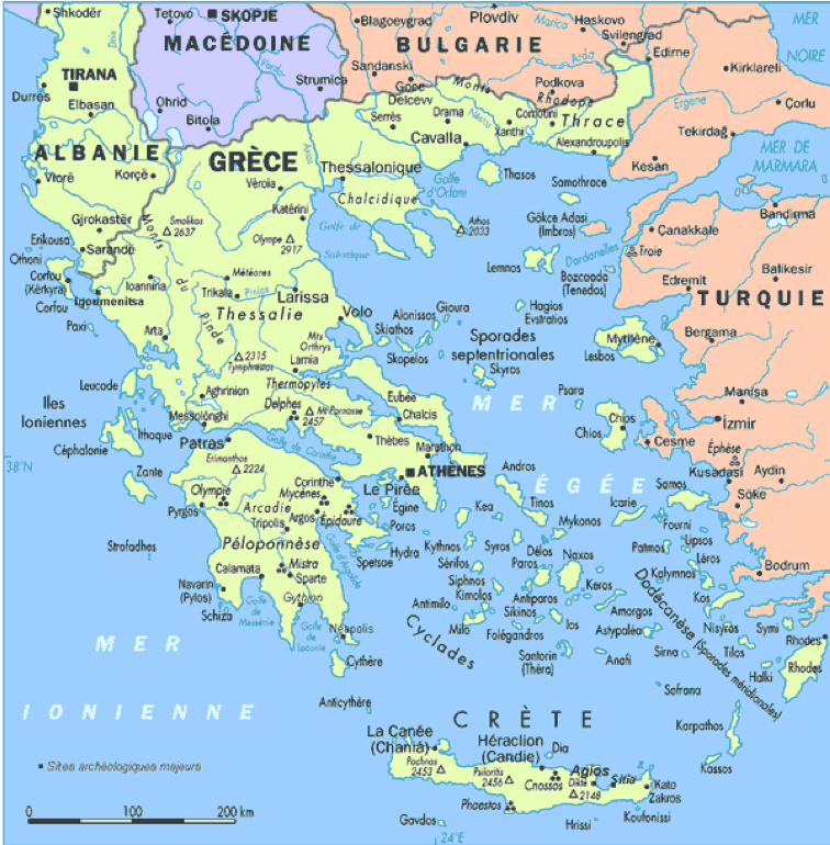 Greece map