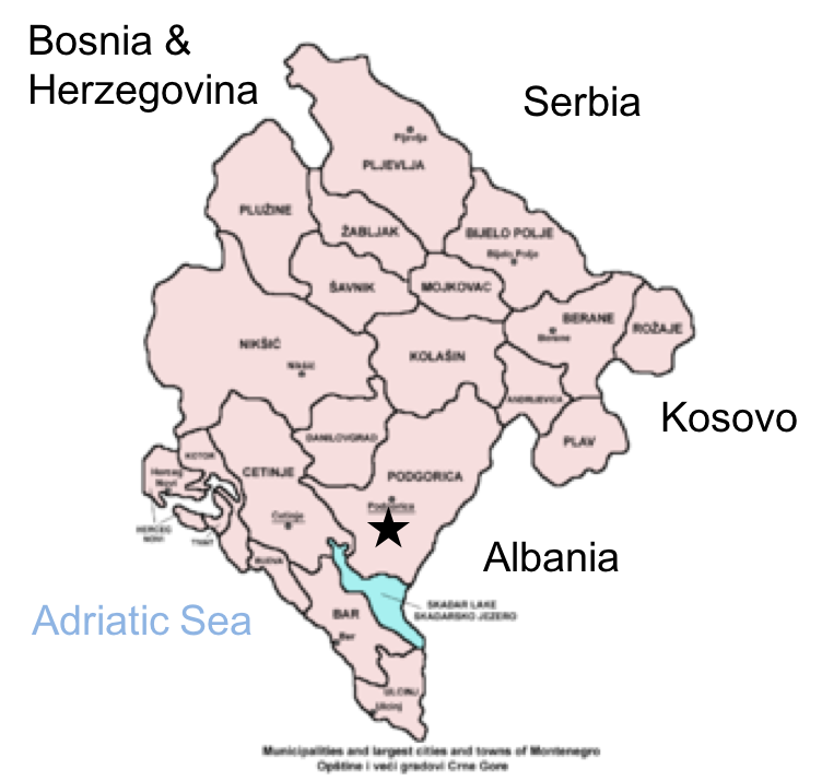 Montenegro map
