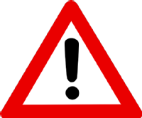 Warning triangle sign