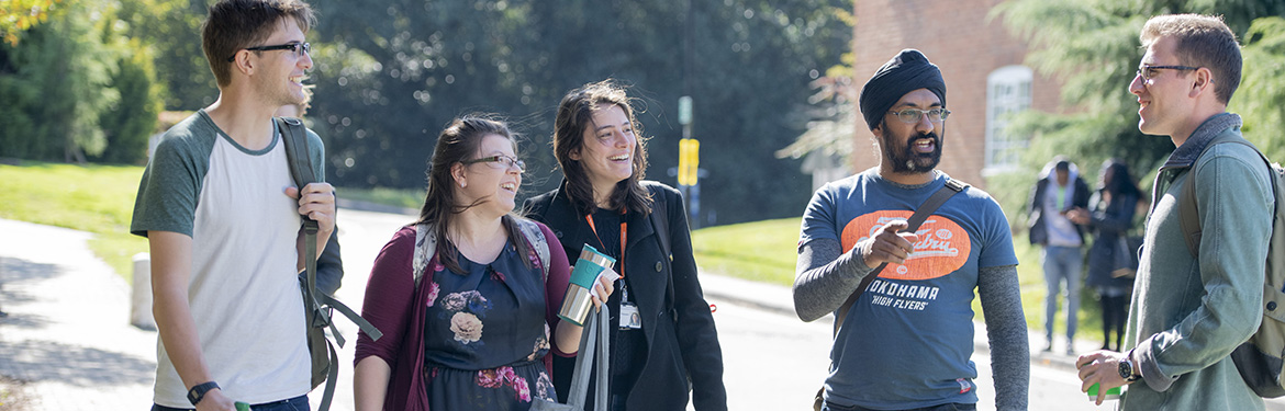 Students walking