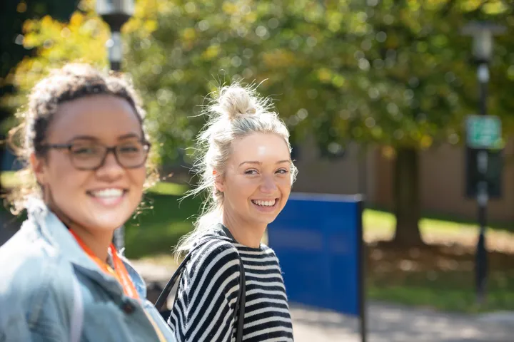 students outside