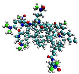 Aggregate of simulated olecules
