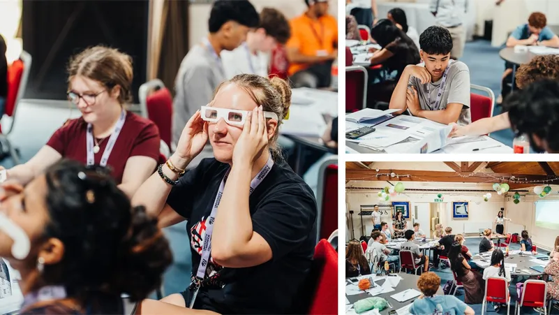 Images of students attending Sutton Trust programme