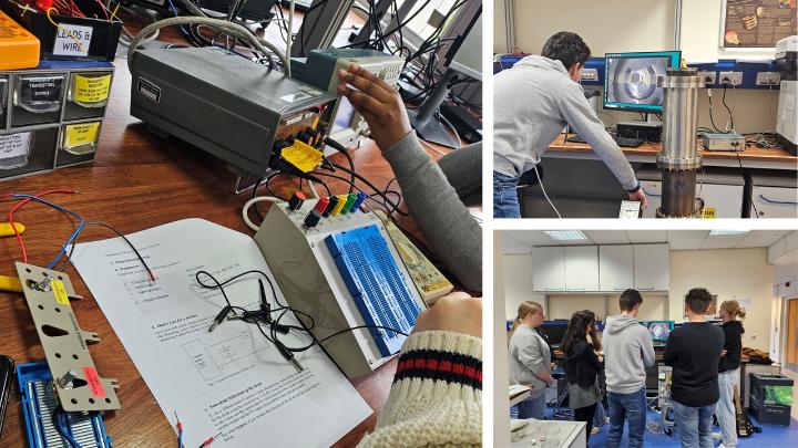 Images of students during work experience