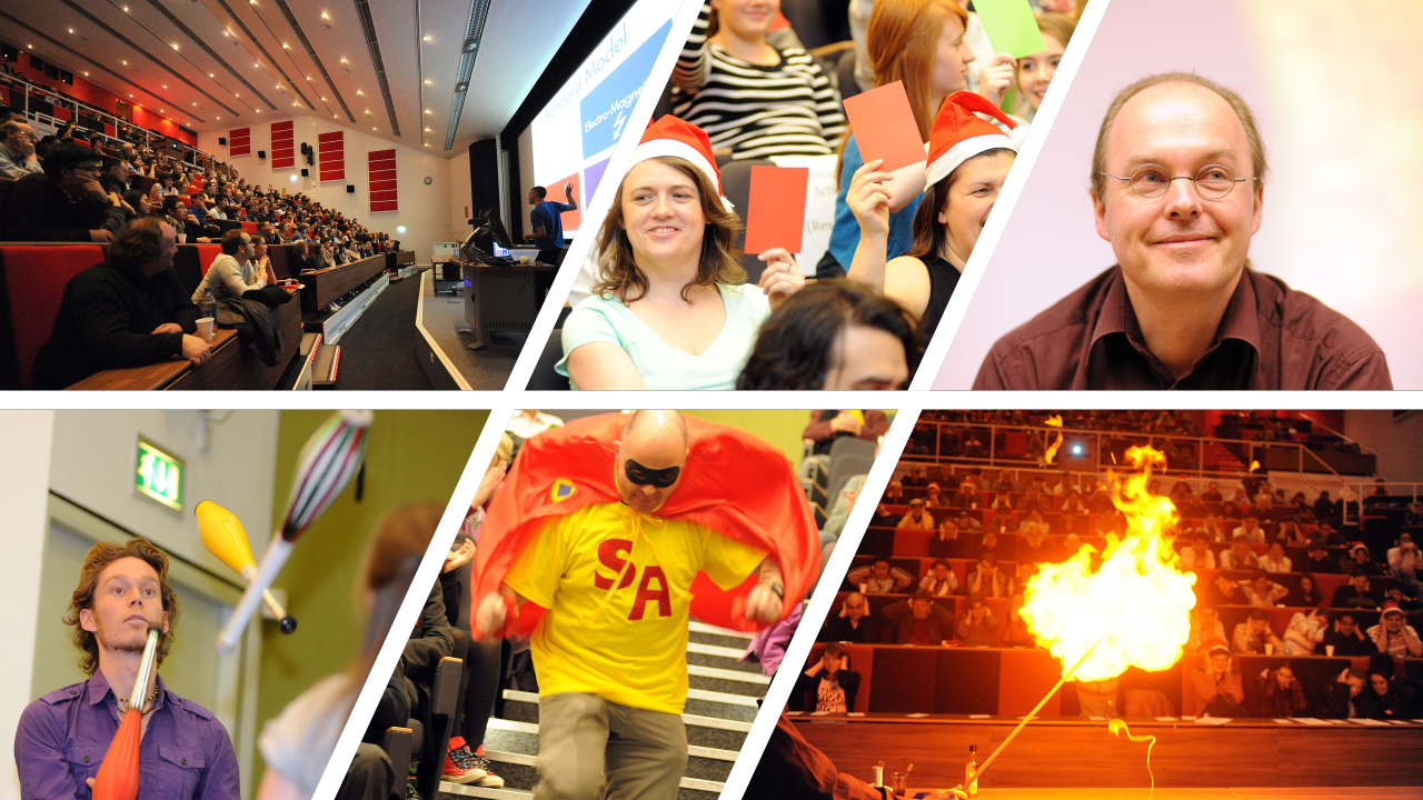 Photographs from the 2012 lectures, including the amazing Super Andy!