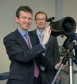 Jeremy Wright MP (left) visits the Astronomy Group