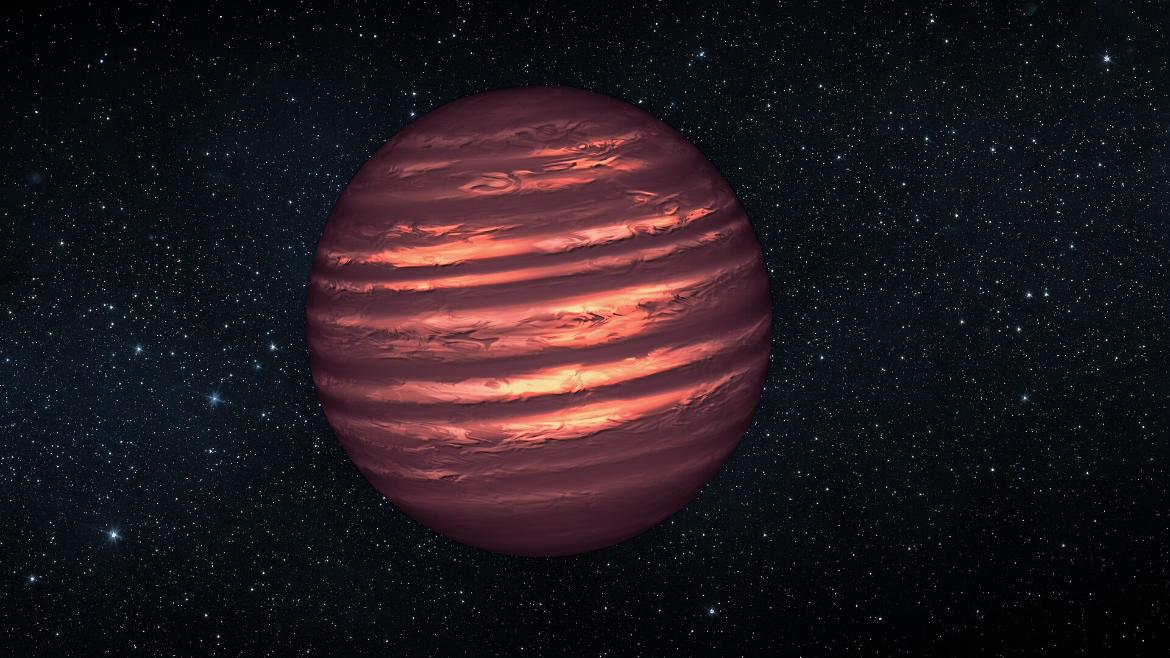 Artist's impression of a brown dwarf.