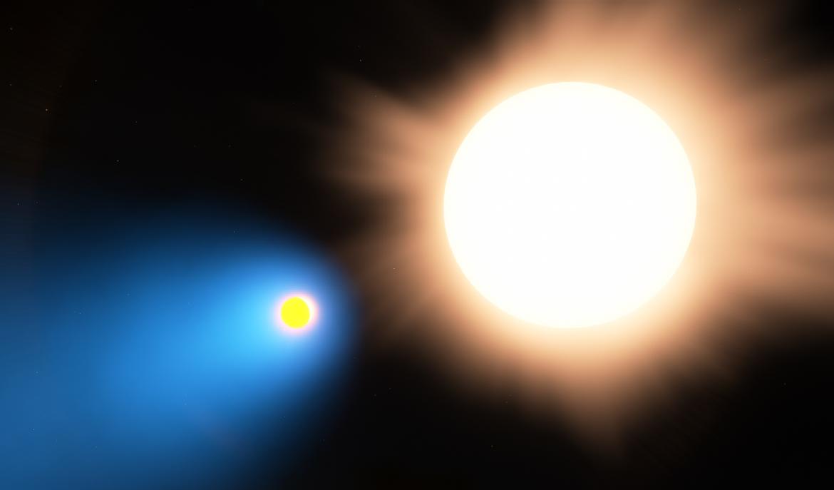 Evaporating exoplanet