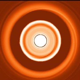 Dust ring formed by migrating planet