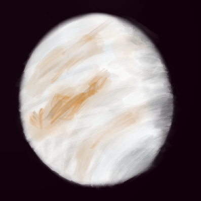 Digital artwork of the planet Venus by Patrick Cronin-Coltsmann