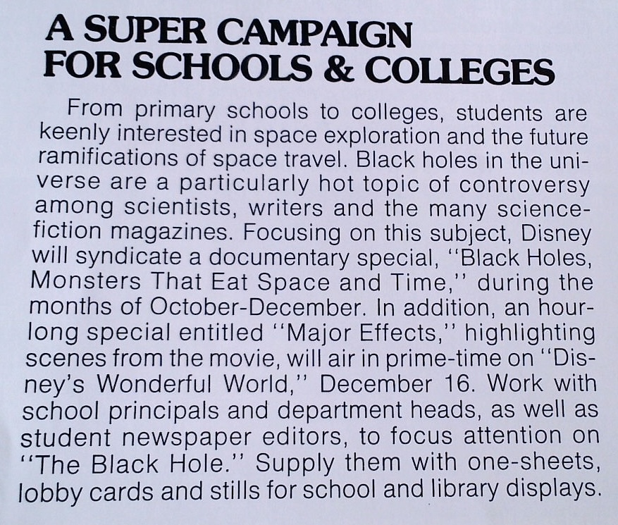 Clipping of text describing a campaign for schools and colleges.