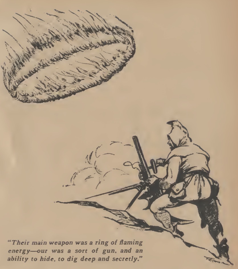 Interior illustration for Elsewhere by Caleb Saunders, from Astounding, Sep 1941. source: archive.org