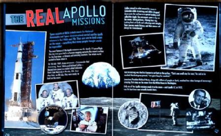 Pages on the Real Apollo Missions from Doctor Who annual 2012