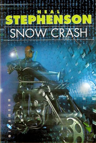 Book cover of Snow Crash by Neal Stephenson. source: isfdb
