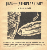 Illustration for QRM - Interplanetary, from Astounding Magazine, drawn by William Kolliker