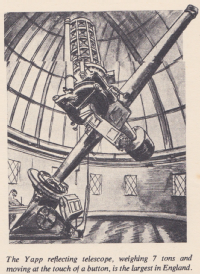 Artist's impression of the Yapp telescope at Herstmonceux