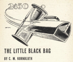 Illustration for Little Black Bag from Astounding Magazine, July 1950