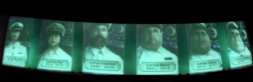 The captains of Axiom in Wall-E demonstrate the obesity problem