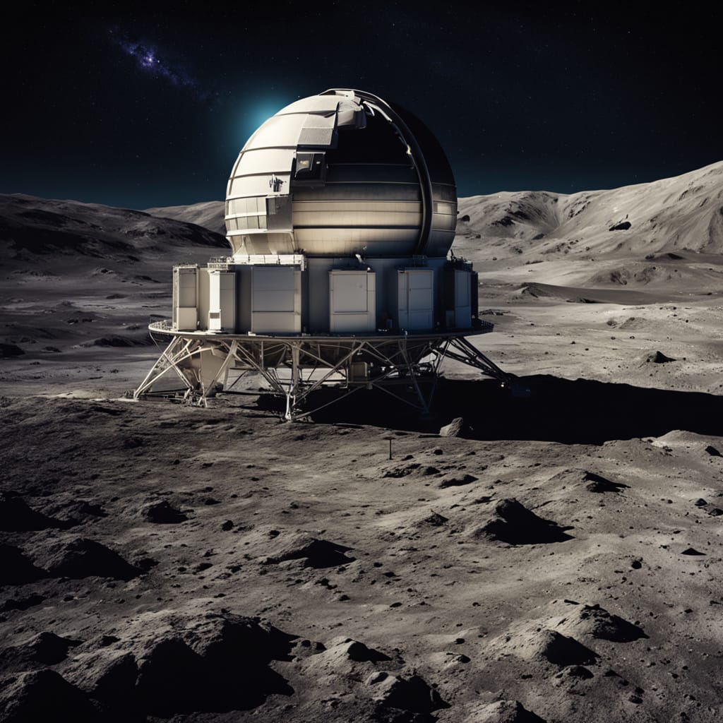 AI generated impression of a Lunar Telescope. source: nightcafe.