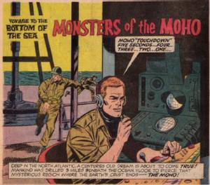 The opening panel of Voyage to the Bottom of the Sea comic story Monsters of the Moho