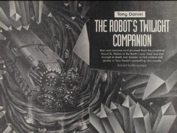 Opening illustration for The Robot's Twilight Companion, from Asimov's SF