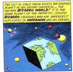 The cuboid Bizarroworld from the Superman universe