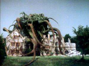 The tentacled form of the massive Krynoid in Doctor Who story The Seeds of Doom.