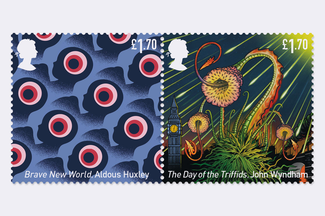 Examples of recent Royal Mail stamps featuring science fiction