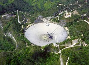 The Arecibo radio telescope. Image source: NSF/NAIC