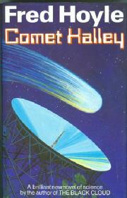The cover of Comet Halley by Fred Hoyle, featuring the Jodrell Bank observatory.  Image source: isfdb