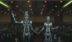 Still image from The Animatrix, which tells the story of the robot rebellion