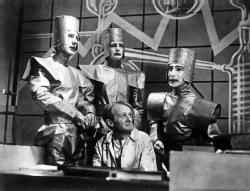 Image from an early BBC production of R.U.R. by Karel Capek