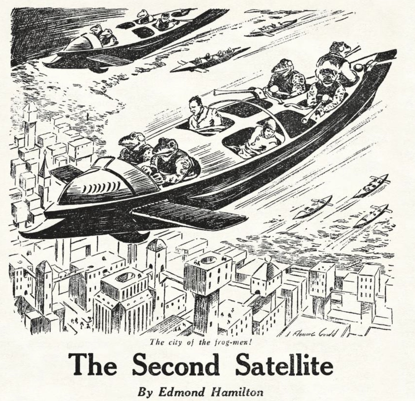 Introductory image for The Second Satellite by Edmund Hamilton