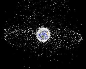 Visualisation of space debris in Earth orbit (image:NASA)