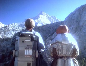 Odo and Quark on an ice-world in DS9 episode The Ascent. image source; wikipedia. 