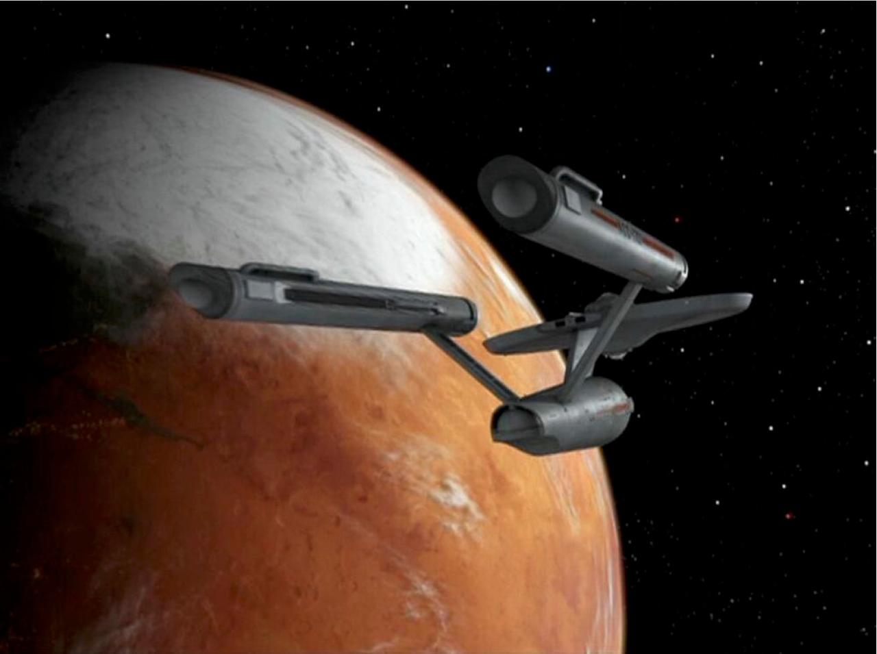 The planet Vulcan, from the remastered original series of Star Trek, episode Amok Time.