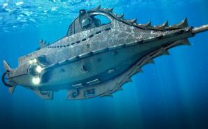 Captain Nemo's fantastical Nautilus in the Disney film of 20,000 leagues under the sea.